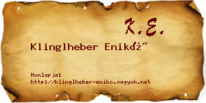 Klinglheber Enikő névjegykártya
